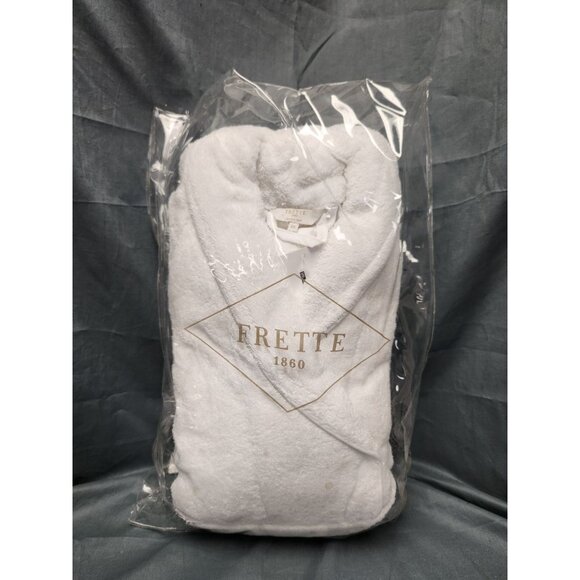 Frette Essential Unito Shawl Collar Bathrobe Cotton White Size XS NEW WITH TAGS! - Picture 1 of 9